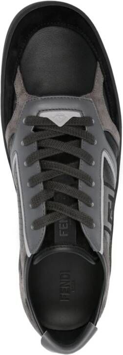 FENDI FF-embroidered lace-up sneakers Black