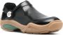 FENDI FF-embroidered leather clogs Black - Thumbnail 2