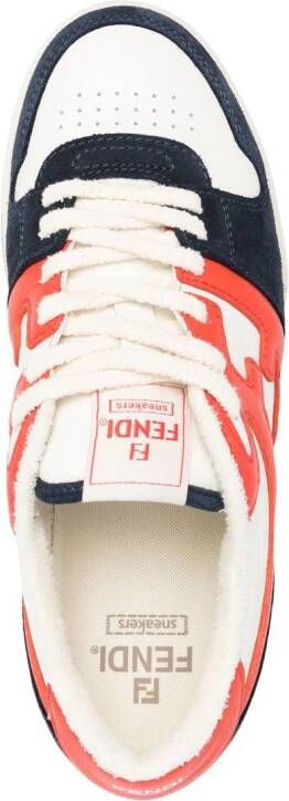 FENDI FF logo-embroidered sneakers Blue