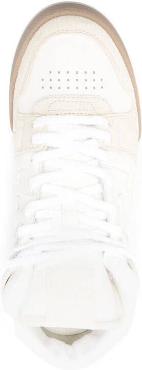 FENDI FF-logo high-top sneakers White