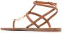 FENDI FF-plaque strappy sandals BROWN - Thumbnail 3