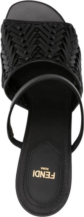 FENDI First 95mm leather sandals Black