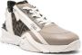 FENDI Flow panelled leather sneakers Brown - Thumbnail 2