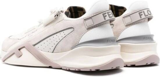 FENDI Flow panelled low-top sneakers Neutrals