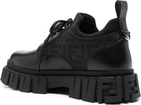 FENDI Force panelled Derby shoes Black