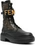 FENDI graphy leather biker boots Black - Thumbnail 2