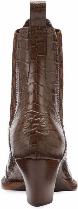 FENDI Karligraphy 55mm boots Brown