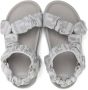 Fendi Kids FF-motif open-toe ruched sandals Grey - Thumbnail 3