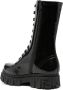 Fendi Kids logo-embossed patent leather boots Black - Thumbnail 3