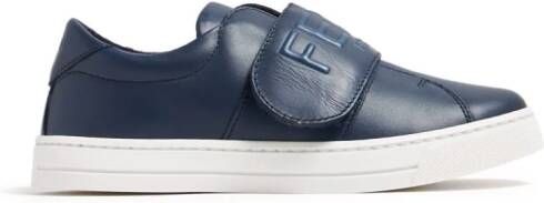 Fendi Kids logo-embossed sneakers Blue