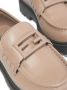 Fendi Kids logo-plaque leather loafers Neutrals - Thumbnail 4