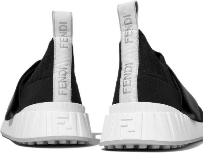 Fendi Kids logo-print low-top sneakers Black