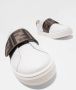 Fendi Kids logo-print slip-on leather sneakers White - Thumbnail 2