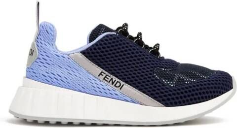 Fendi Kids panelled mesh sneakers Blue
