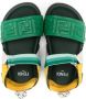 Fendi Kids stripe-detail strappy sandals Green - Thumbnail 3