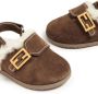 Fendi Kids suede shearling sandals Brown - Thumbnail 5