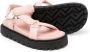 Fendi Kids touch-strap fastening sandals Pink - Thumbnail 2