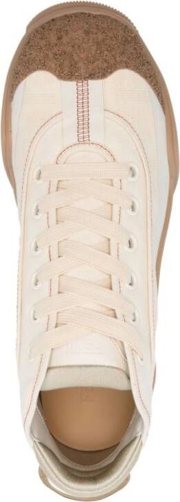 FENDI Lab panelled sneakers Neutrals