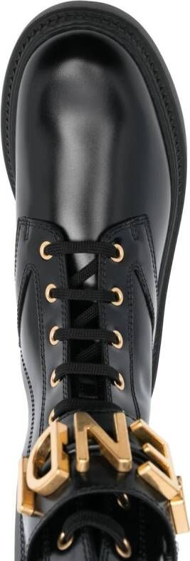 FENDI lace-up ankle boots Black