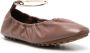 FENDI leather ballerina shoes Brown - Thumbnail 2