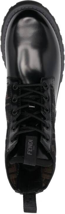 FENDI leather biker boots Black