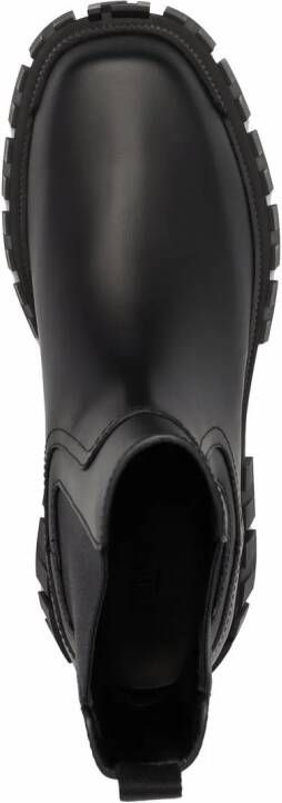 FENDI leather slip-on ankle boots Black