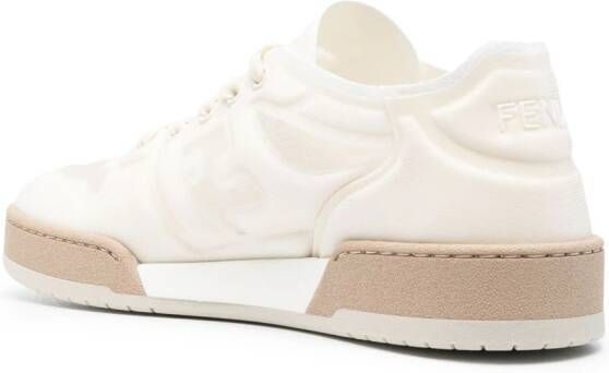 FENDI logo embossed sneakers Neutrals