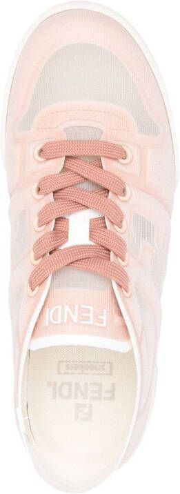 FENDI logo embossed sneakers Pink