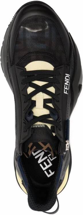FENDI logo-print lace-up sneakers Black