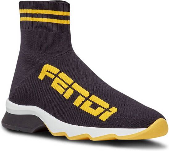FENDI logo sock sneakers Black