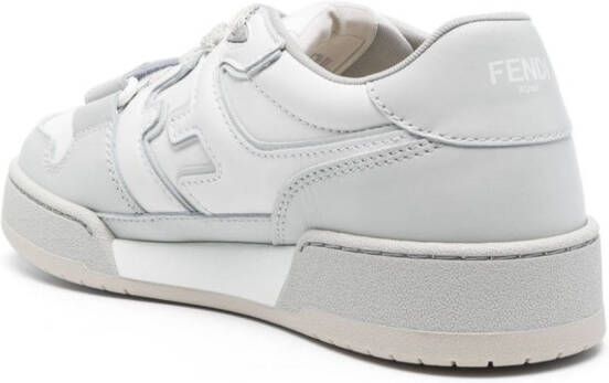 FENDI Match leather sneakers White