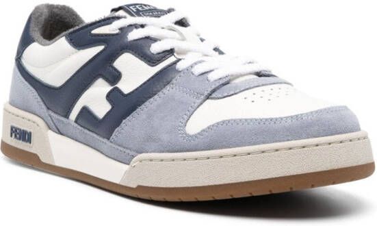 FENDI Match panelled suede sneakers Blue