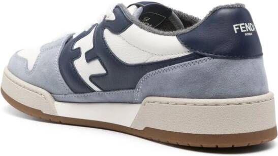 FENDI Match panelled suede sneakers Blue