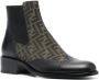 FENDI monogram-pattern leather ankle boots Black - Thumbnail 2