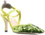 FENDI sequinned point-toe pumps Green - Thumbnail 2