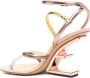 FENDI strappy monogram 90mm heel sandals Yellow - Thumbnail 3