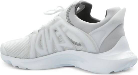 FENDI Tag lace-up panelled sneakers White