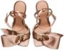 Ferragamo 105mm asymmetric-bow satin sandals Neutrals - Thumbnail 4