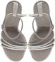 Ferragamo 105mm crystal-embellished leather sandals Silver - Thumbnail 4