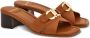 Ferragamo 40mm Gancini-buckle leather slides Brown - Thumbnail 2