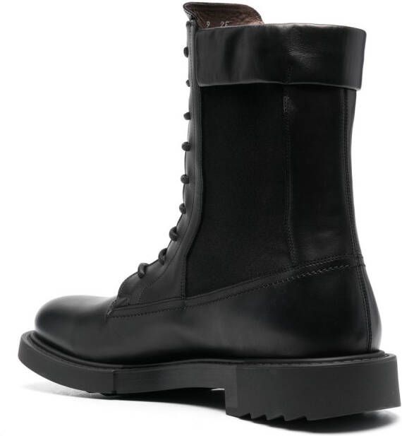 Ferragamo 40mm lace-up leather combat boots Black