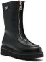 Ferragamo 50mm zip-front leather boots Black - Thumbnail 2