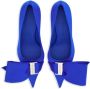Ferragamo 55mm asymmetric-bow mules Blue - Thumbnail 4