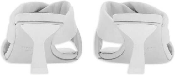 Ferragamo 55mm crossover-strap detail mules White