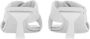 Ferragamo 55mm crossover-strap detail mules White - Thumbnail 3