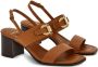 Ferragamo 55mm Gancini-buckle leather sandals Brown - Thumbnail 2