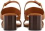 Ferragamo 55mm Gancini-buckle leather sandals Brown - Thumbnail 3
