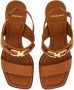 Ferragamo 55mm Gancini-buckle leather sandals Brown - Thumbnail 4