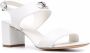 Ferragamo 55mm Gancini logo-plaque sandals White - Thumbnail 2