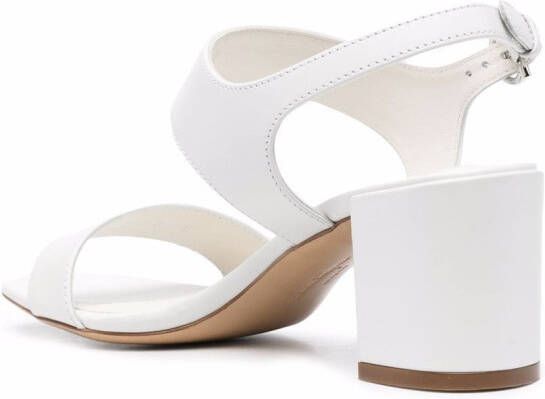 Ferragamo 55mm Gancini logo-plaque sandals White